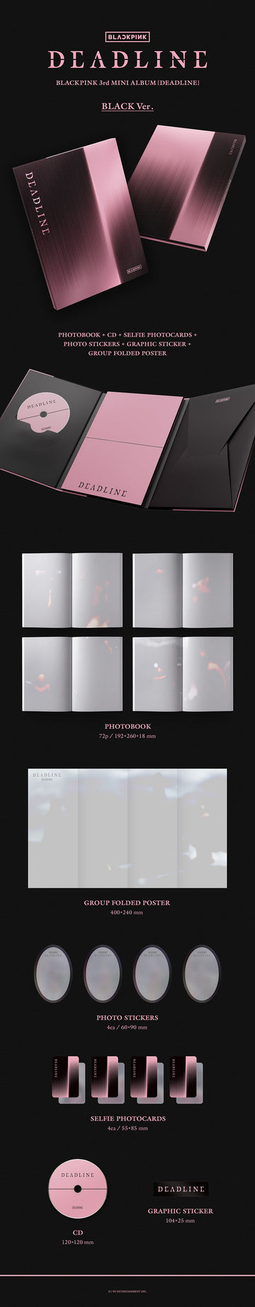 Blackpink - deadline 3rd mini album standard black ver – Kpop Omo