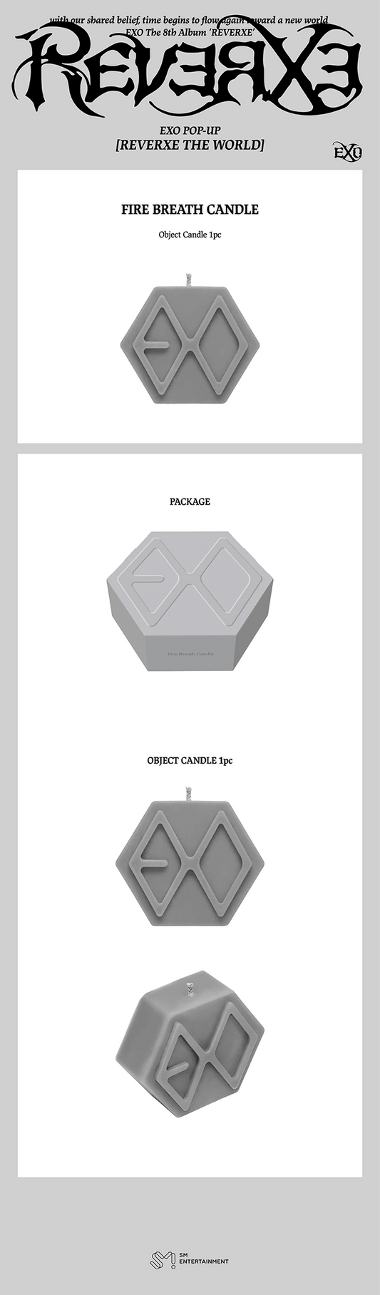 EXO - reverxe the world pop up official md fire breath candle