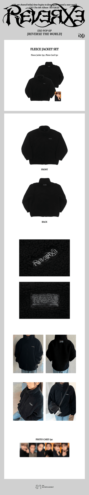 EXO - reverxe the world pop up official md fleece jacket set