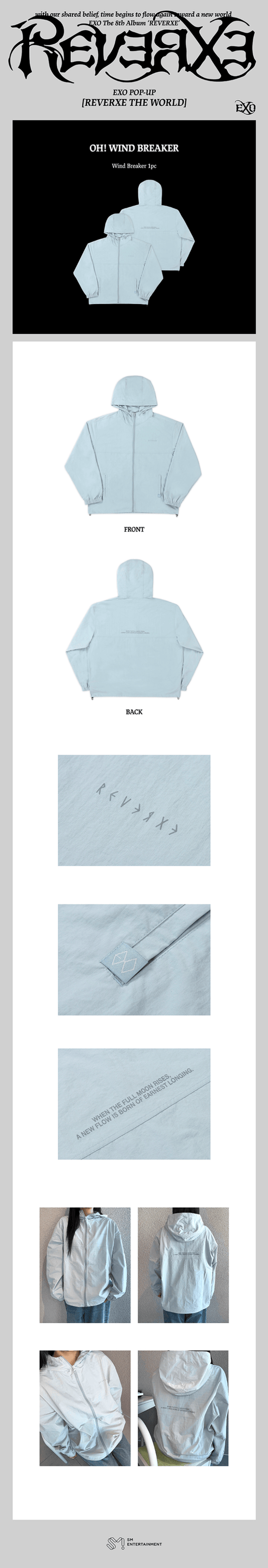 EXO - reverxe the world pop up official md oh wind breaker