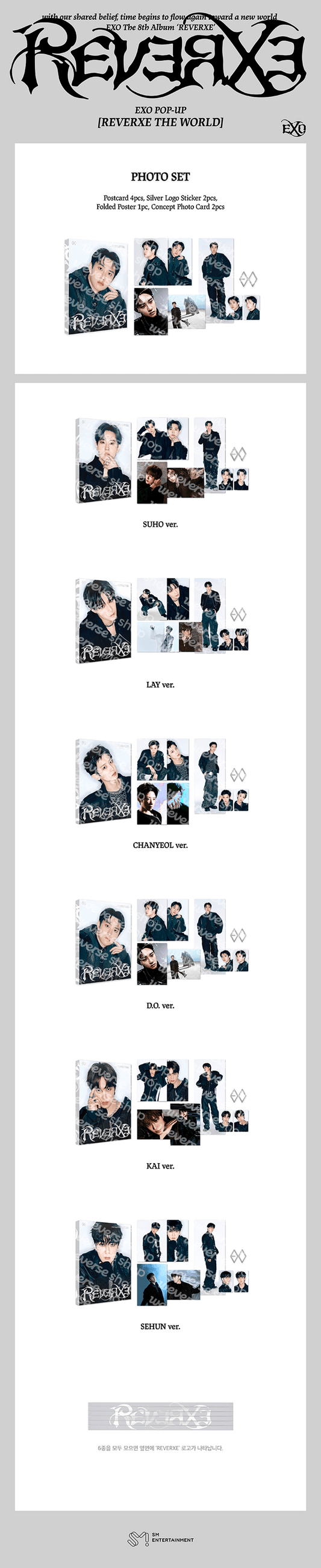 EXO - reverxe the world pop up official md photo set
