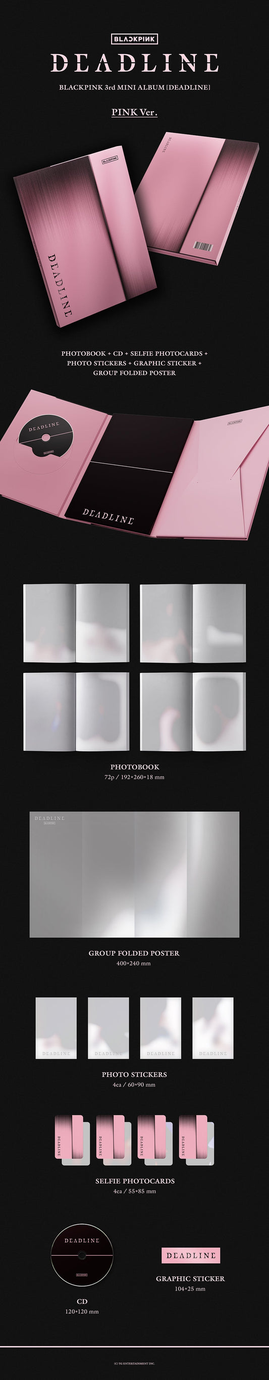 Blackpink - deadline 3rd mini album standard pink ver
