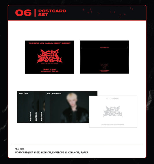NEXZ - Beat-Boxer Pop-up Café Official MD Postcard Set