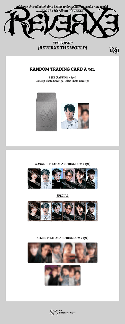 EXO - reverxe the world pop up official md random trading card a ver