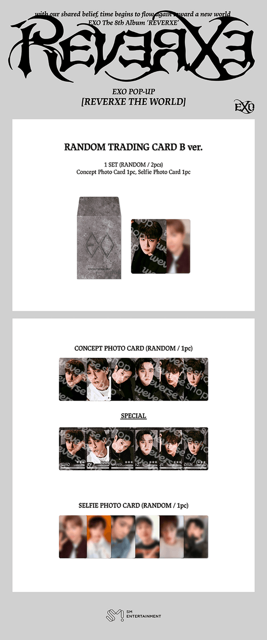 EXO - reverxe the world pop up official md random trading card b ver