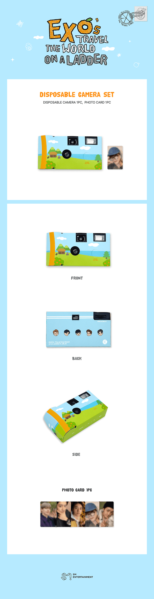 EXO - EXO's travel the world on a ladder official md disposable camera set