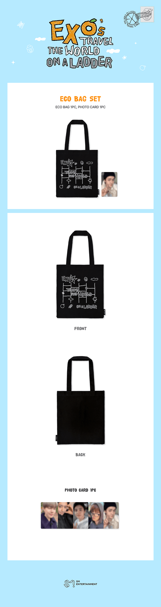 EXO - EXO's travel the world on a ladder official md eco bag set