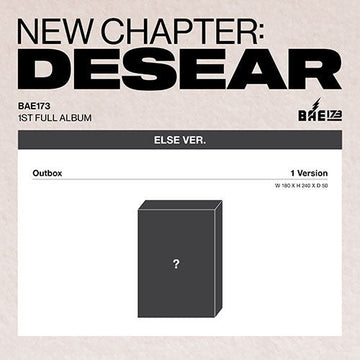BAE173 1st Full Album - New Chapter : Desear