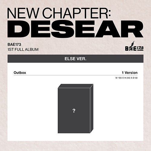 BAE173 1st Full Album - New Chapter : Desear