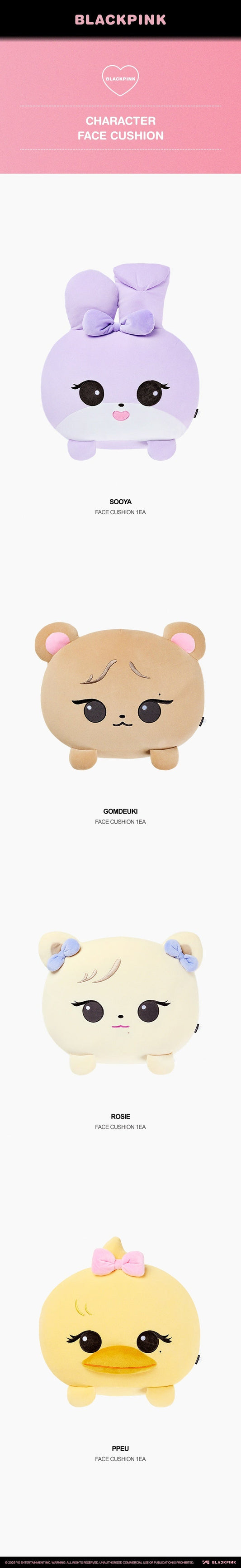 Blackpink - bpcollection official md character face cushion