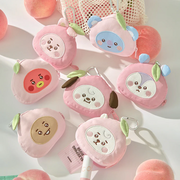 Bt21 - Peach Holic Face Pouch Keyring