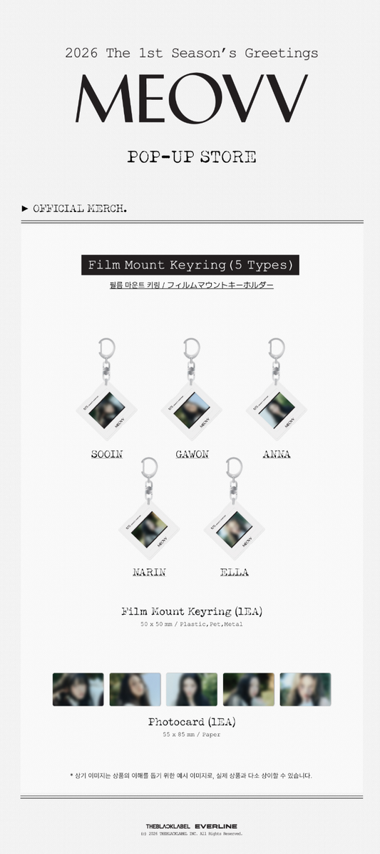 Meovv - meovv the 1st season's greetings pop up official md film mount keyring