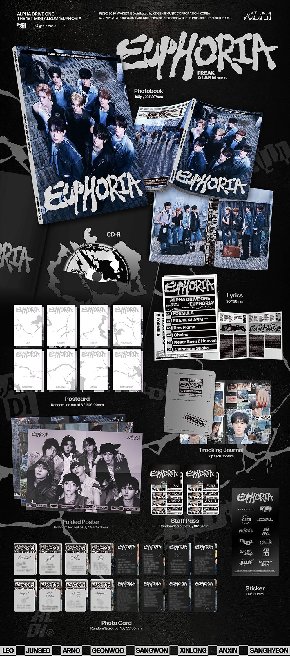 Alpha drive one - euphoria 1st mini album freak alarm ver – Kpop Omo