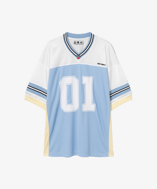 BOYNEXTDOOR - SAND SOUND CAPSULE COLLECTION OFFICIAL MD FOOTBALL NUMBER T SHIRT LIGHT BLUE