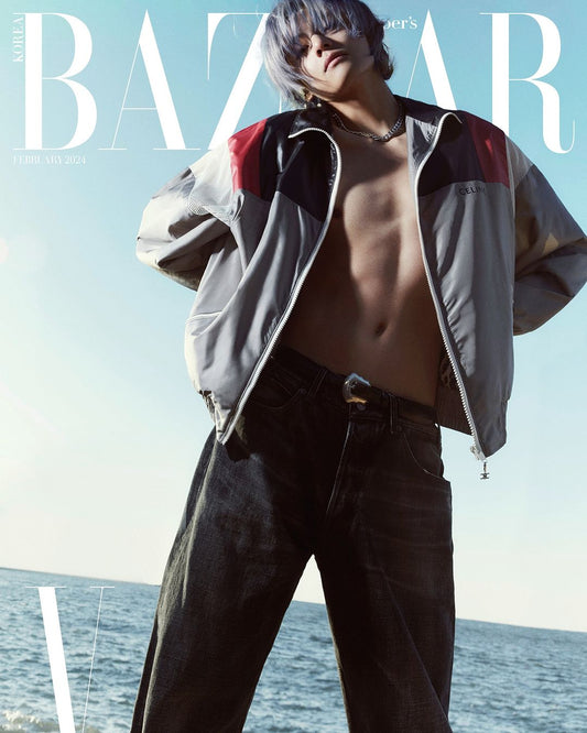 BTS V on Harper Bazaar Korea Cover (Feb 2024 Issue)