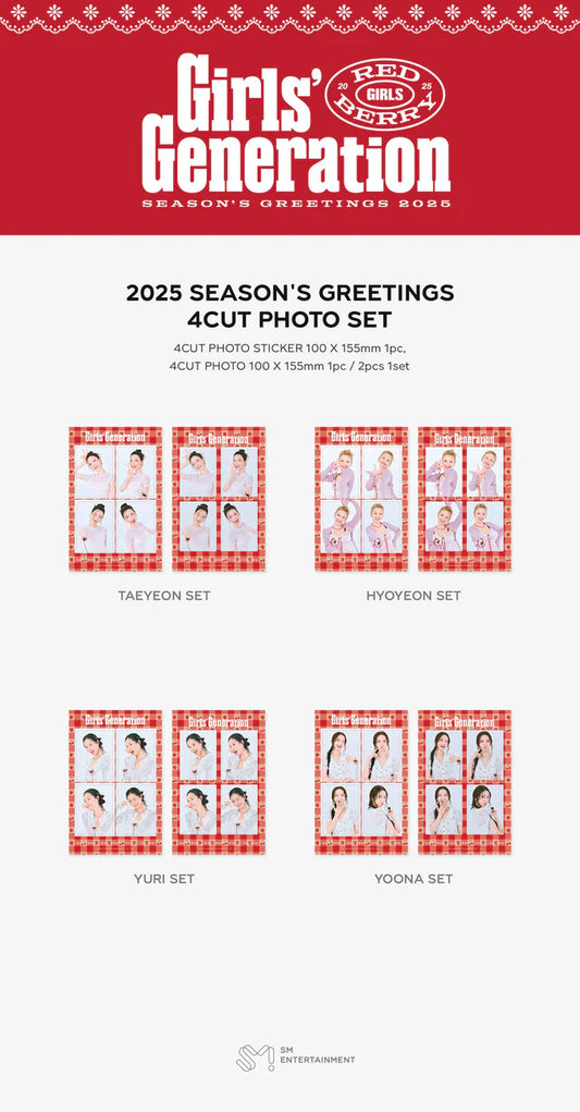 Girls’ Generation - 2025 Season’s Greetings Official MD 4CUT Photo Set