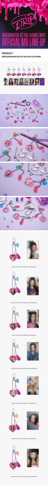 Babymonster - Drip 1st Full Album Official MD Glitter Acrylic Keyring