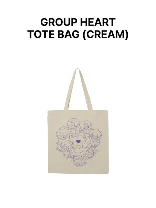 BTS - BTS X DM4 Official MD Group Heart Tote Bag