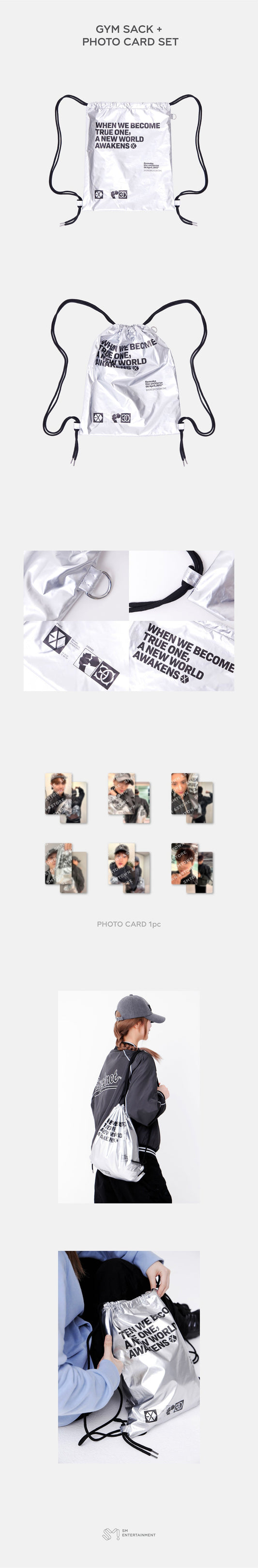 EXO - 'EXO'verse' 2025 EXO fan meeting official md gym sack + photo card set