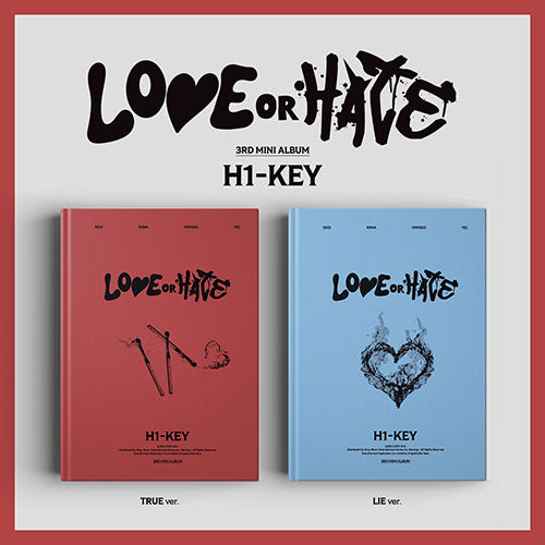 H1-KEY 3rd Mini Album- Love or Hate (2 Version Set)