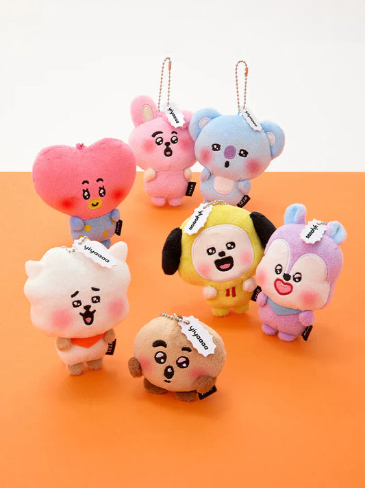 BTS x BT21 - Today’s Face Heartbeat Plush Keyring