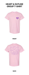 BTS - BTS X DM4 Official MD Heart & Outline Group T-Shirt