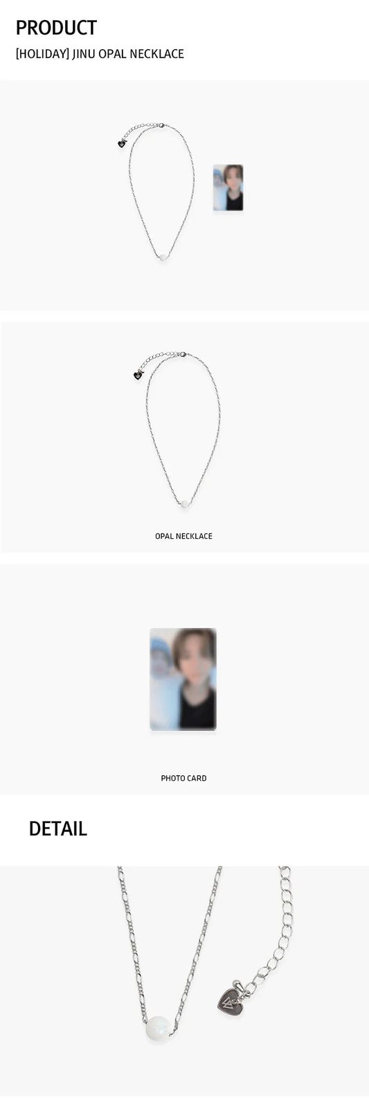 Winner - Holiday 4th Mini Album Official MD Jinu Opal Necklace