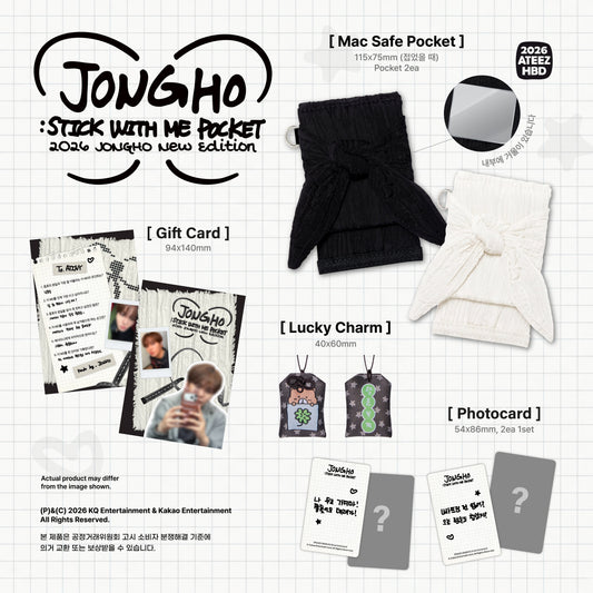 ATEEZ JONGHO - 2026 HAPPY BIRTHDAY MD STICK WITH ME POCKET