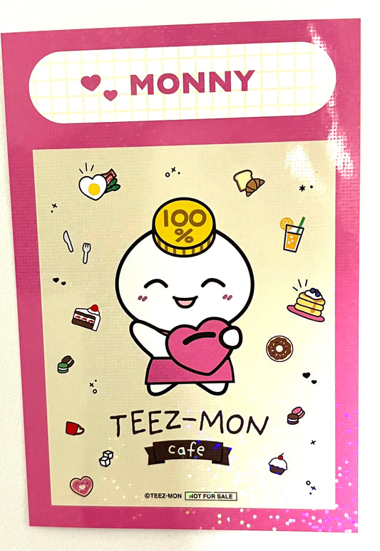 ATEEZ x TEEZ-MON Cafe - Tokyo Japan Exclusive Hologram Postcard (Monny Ver)