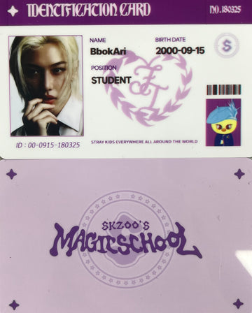 STRAY KIDS SKZOO's MAGIC SCHOOL Student ID CARD (POP UP Event Custom Made)