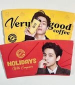 BTS V - Compose Coffee Paper Cup Sleeve (Holidays Edition + Very Good Coffee Edition)