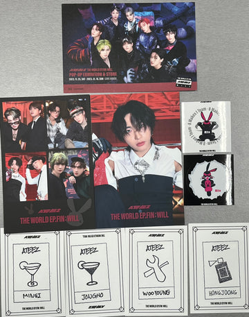 ATEEZ THE WORLD EP.FIN : WILL Pop Up Exclusive  - "Crazy Form" Postcard Mito Sticker Set