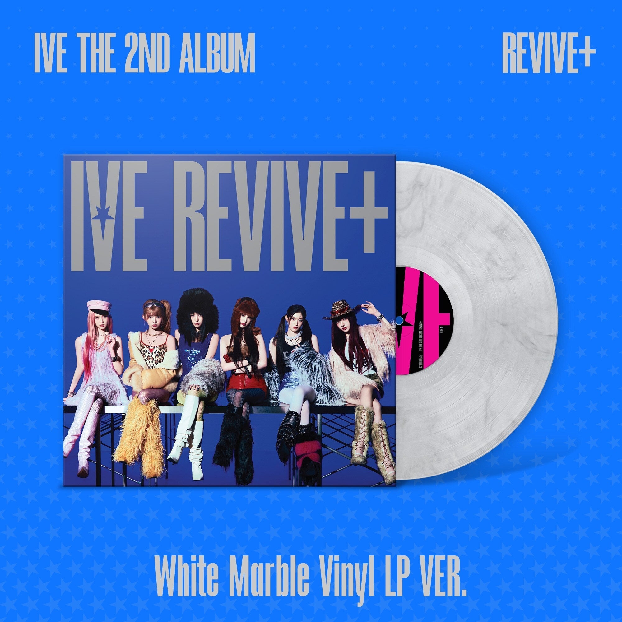 Ive - revive+ 2nd album white marble vinyl lp ver – Kpop Omo