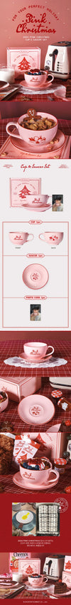 Kangta - 2024 Pink Christmas Cup & Saucer Set