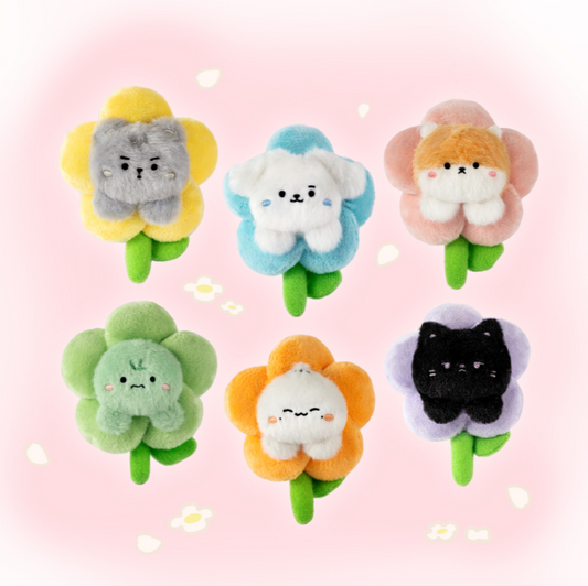 Monsta x - monmungchi x sweet blossom official md minimini flower plush keyring