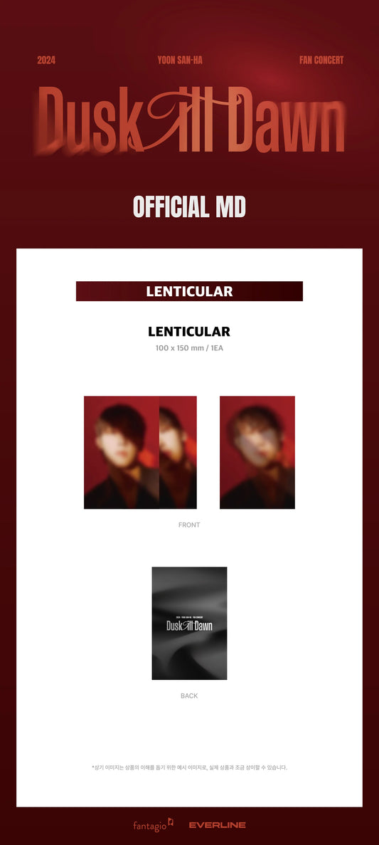 Yoon San Ha - Dusk Till Dawn 2024 Fan Concert Official MD Lenticular