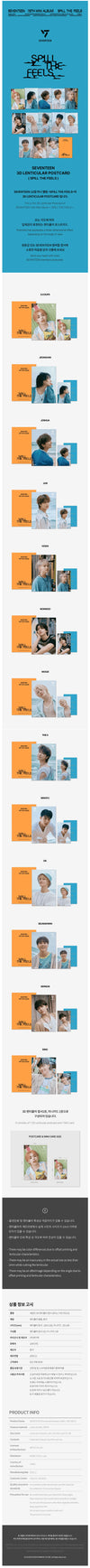 SEVENTEEN - Spill The Feels Official MD Lenticular Postcard