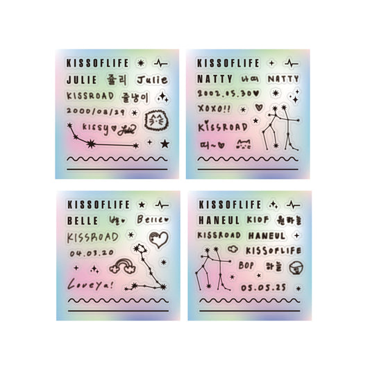 KISS OF LIFE - Kiss Road 1st World Tour in Seoul Encore Official MD Light Stick Deco Sticker Set