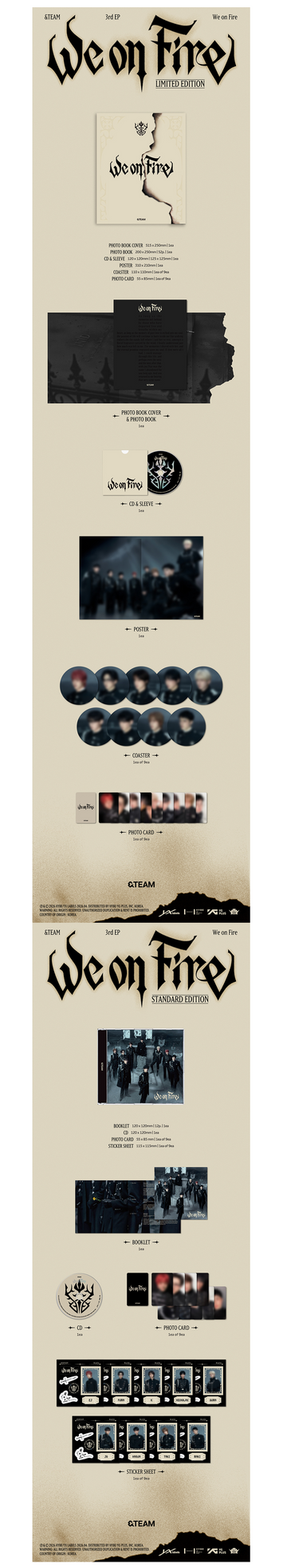 &team - we on fire 3rd ep album limited edition + standard edition