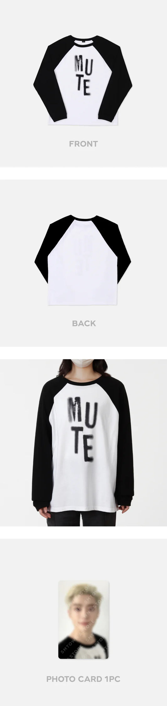 NCT Jaehyun - Mute Fan-Con Official MD Raglan Long Sleeve T-Shirt Set