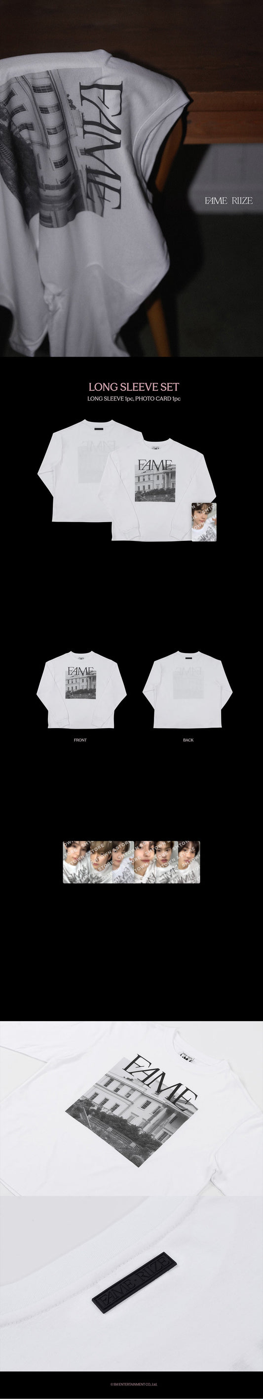 Riize - silence: inside the fame official md long sleeve set