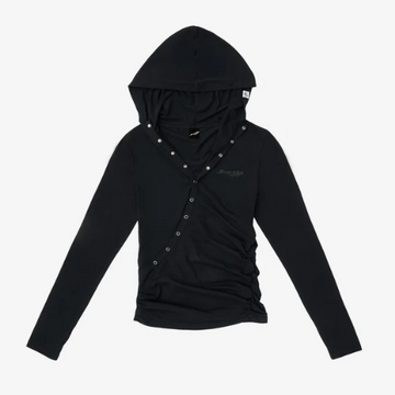 Stray Kids - Run It Japan Wourld Tour 2nd Line Up Official Md Hood Long Sleeve T-shirt (black)