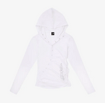 Stray Kids - Run It Japan Wourld Tour 2nd Line Up Official Md Hood Long Sleeve T-shirt (white)