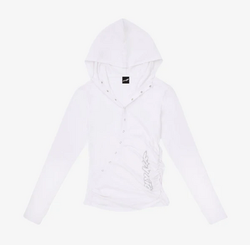 Stray Kids - Run It Japan Wourld Tour 2nd Line Up Official Md Hood Long Sleeve T-shirt (white)