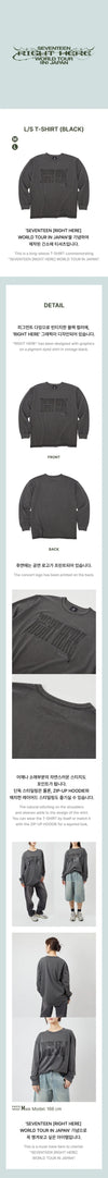 Seventeen - Right Here World Tour In Japan Official MD L/S T-shirt Black