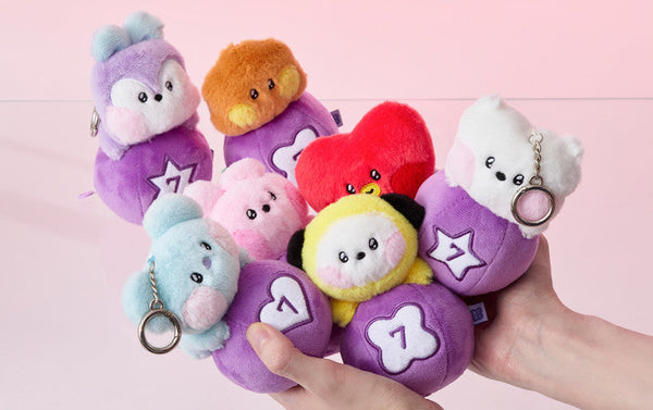 BT21 minini 光るストラップ ジン テテ グク BTS x BT21 - Minini Lucky Gatcha Plush Keyring – Kpop Omo