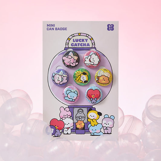 BTS x BT21 - Minini Lucky Gatcha Mini Can Badge