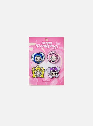 AESPA - Teenieping X Aespa Official MD Metal Badge Set