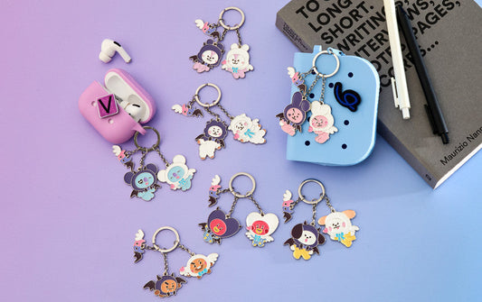 BTS x BT21 - Angel & Villain Metal Keyring