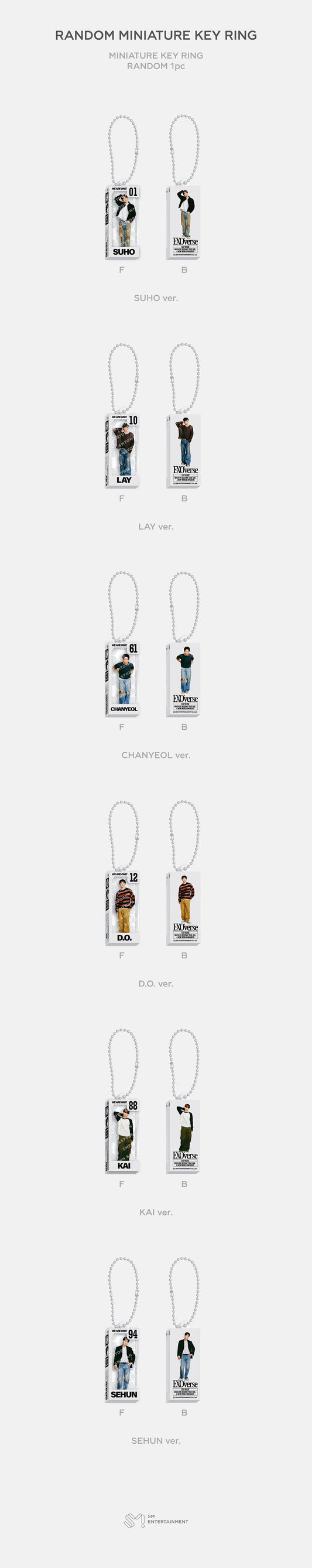 EXO - 'EXO'verse' 2025 EXO fan meeting official md random miniature key ring
